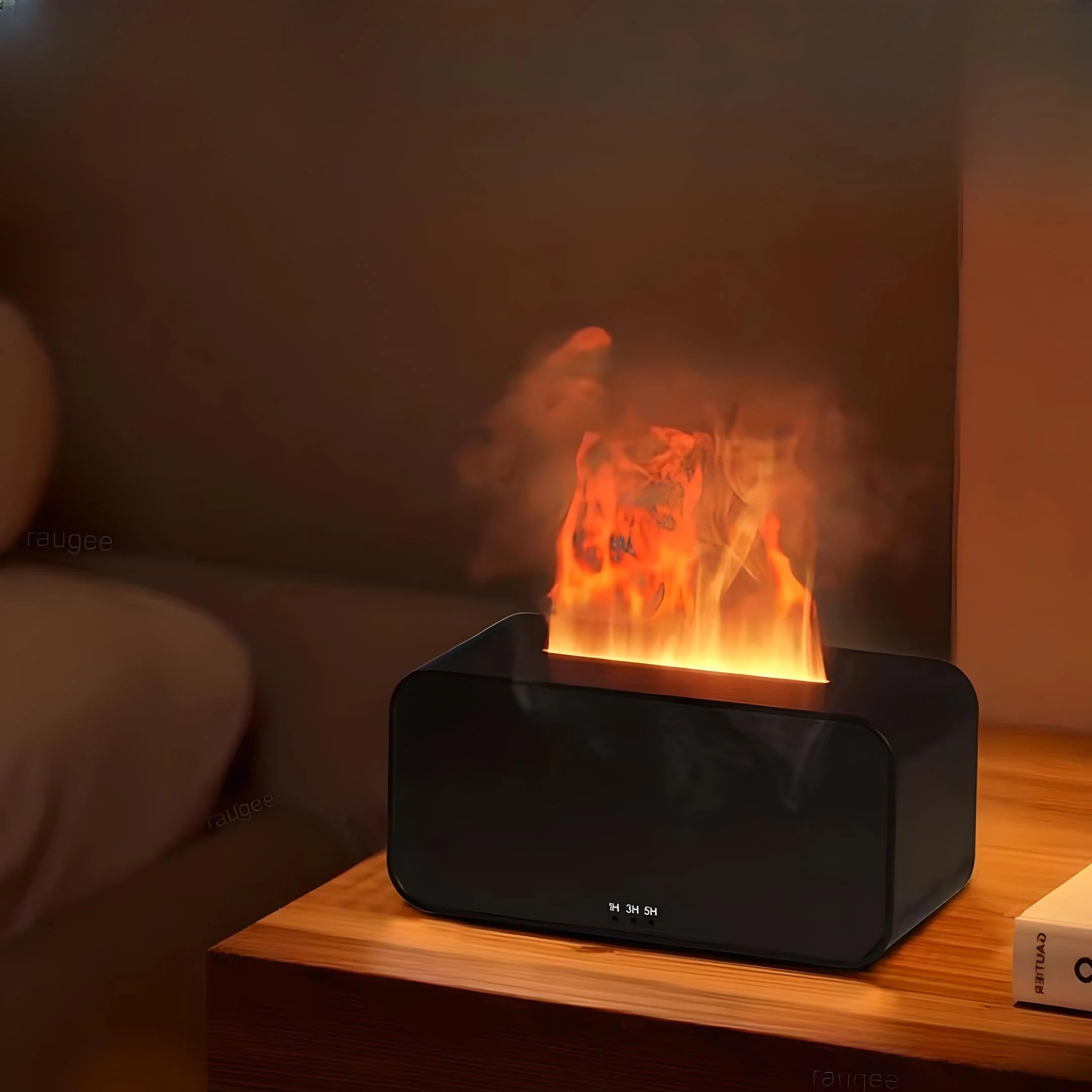 Ignora | Aromadiffuser Och Luftfuktare Med Flame-Effekt Och Led-Belysning